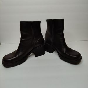 90's Platform Leather Boots